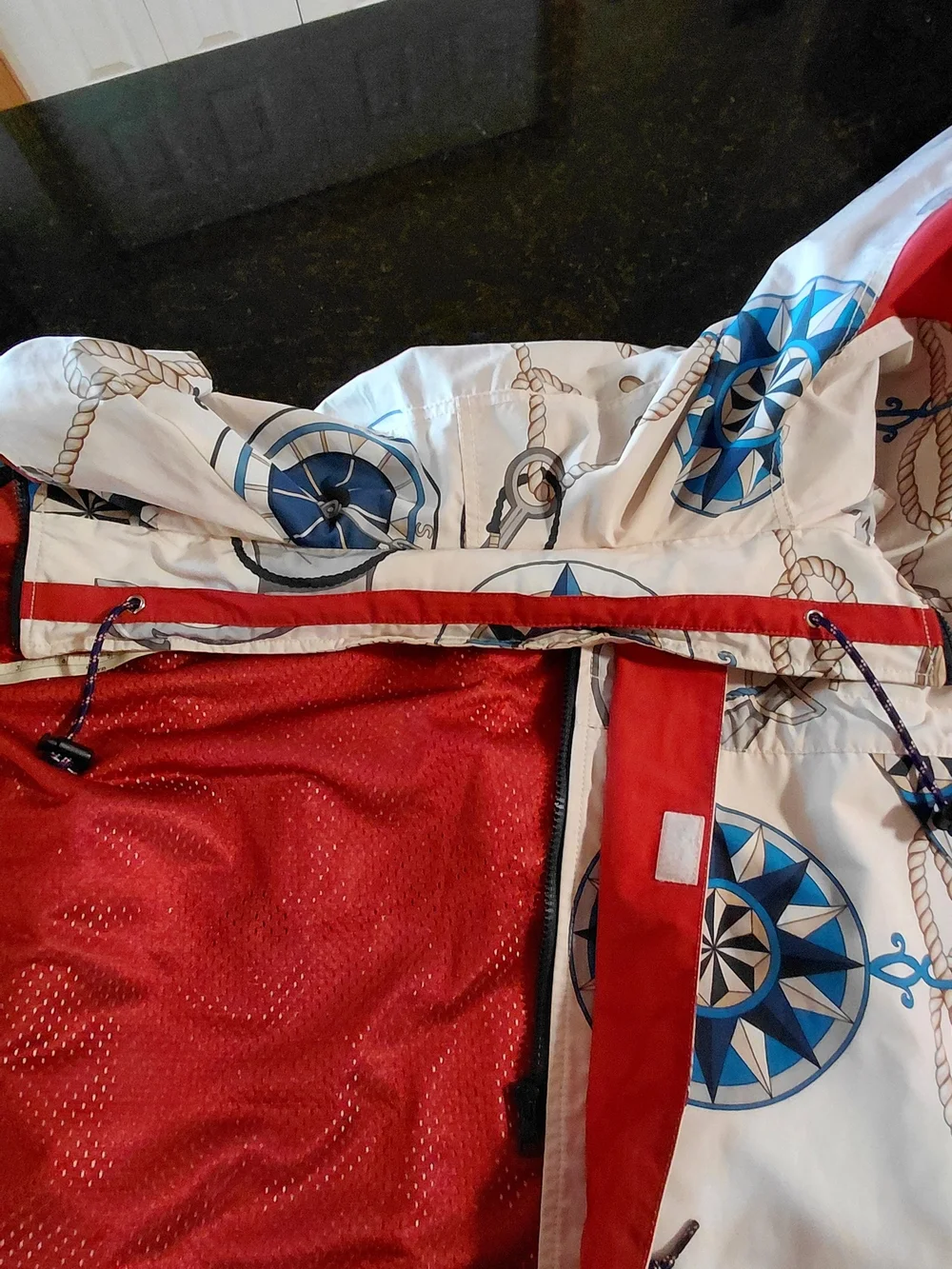 Gucci Nautical Print Jacket Windbreaker Red Blue White Sz 46 I US L XL Unisex